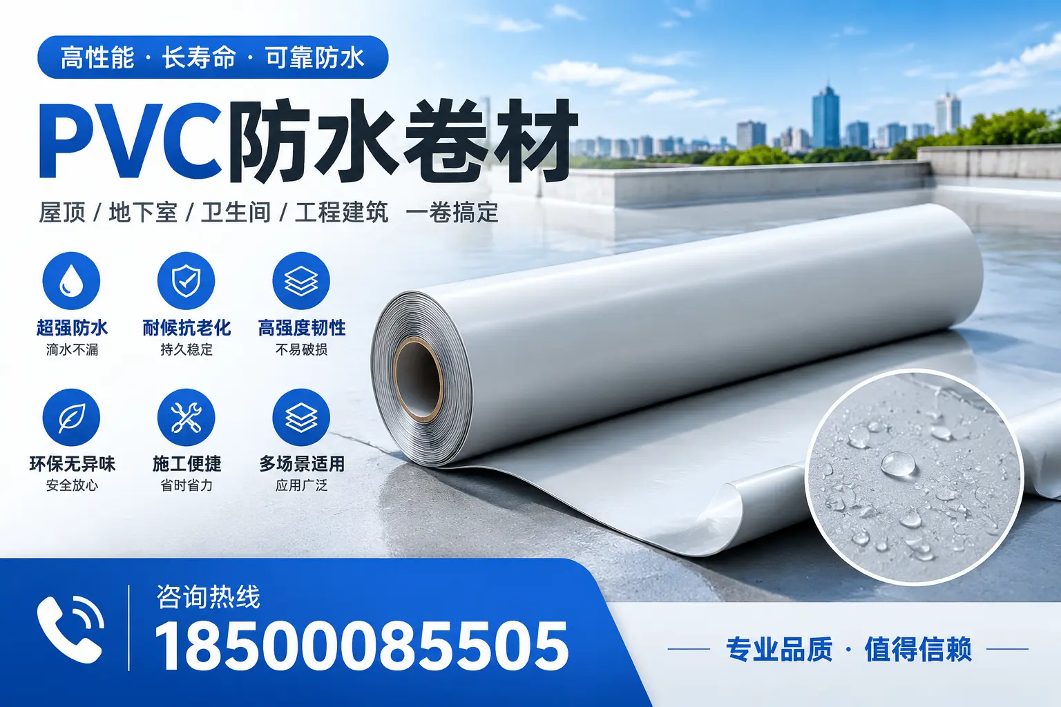 PVC防水卷材的防水效果评测，适合济宁的科学依据